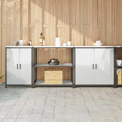 Conjunto de Armazenamento de Cozinha com prateleira 3 pcs Prata