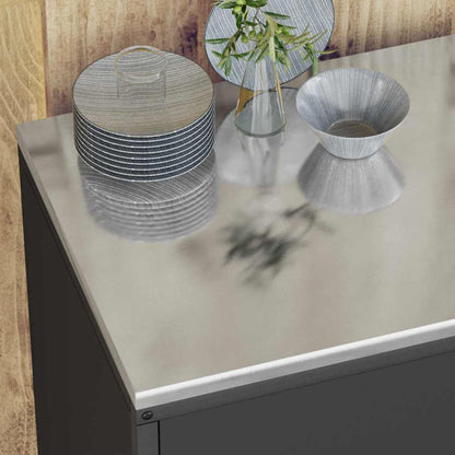 Conjunto de Armazenamento de Cozinha com prateleira 2 pcs Preto