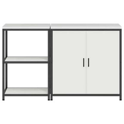 Conjunto de Armazenamento de Cozinha com porta 2 pcs Branco