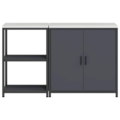 Conjunto de Armazenamento de Cozinha com porta 2 pcs Antracite