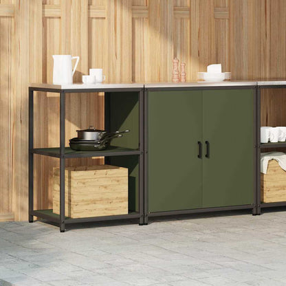 Conjunto de Armazenamento de Cozinha 2 pcs Verde Oliva