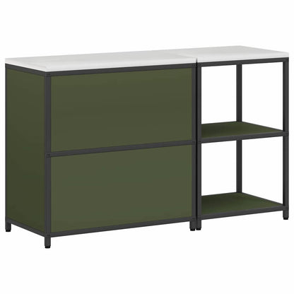 Conjunto de Armazenamento de Cozinha 2 pcs Verde Oliva