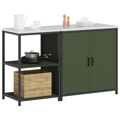 Conjunto de Armazenamento de Cozinha 2 pcs Verde Oliva