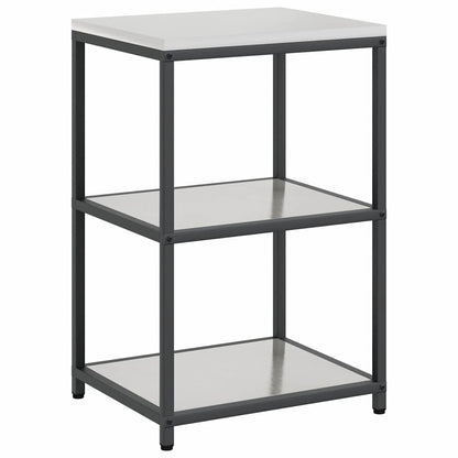 Conjunto de Armazenamento de Cozinha com prateleira 2 pcs Prata