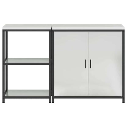 Conjunto de Armazenamento de Cozinha com prateleira 2 pcs Prata