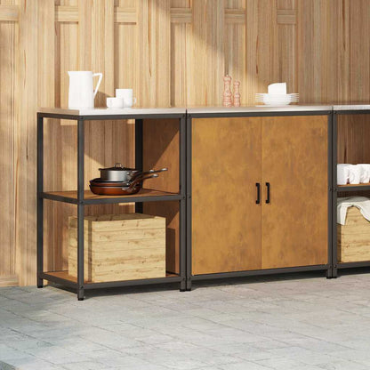 Conjunto de Armazenamento de Cozinha 2 pcs Ferro Enferrujado