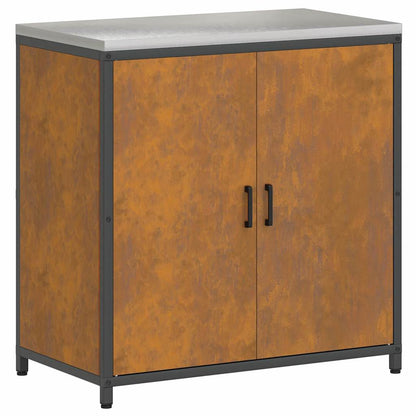 Conjunto de Armazenamento de Cozinha 2 pcs Ferro Enferrujado