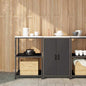 Conjunto de Armazenamento de Cozinha com prateleira 2 pcs Preto