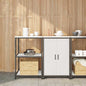 Conjunto de Armazenamento de Cozinha com porta 2 pcs Branco