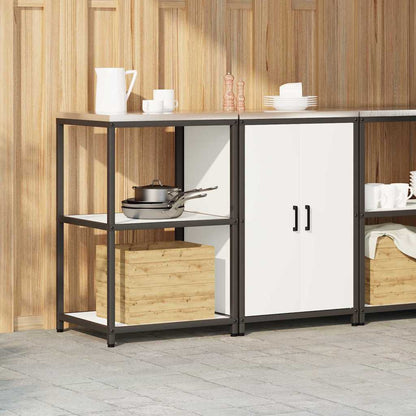 Conjunto de Armazenamento de Cozinha com porta 2 pcs Branco