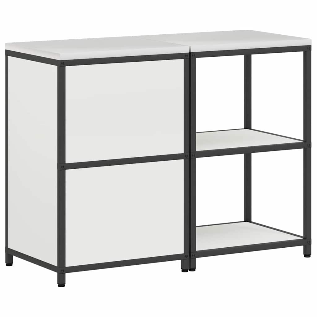 Conjunto de Armazenamento de Cozinha com porta 2 pcs Branco
