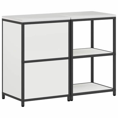Conjunto de Armazenamento de Cozinha com porta 2 pcs Branco