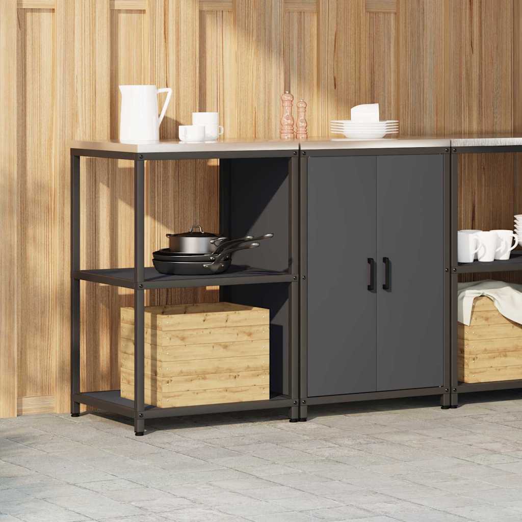 Conjunto de Armazenamento de Cozinha com porta 2 pcs Antracite