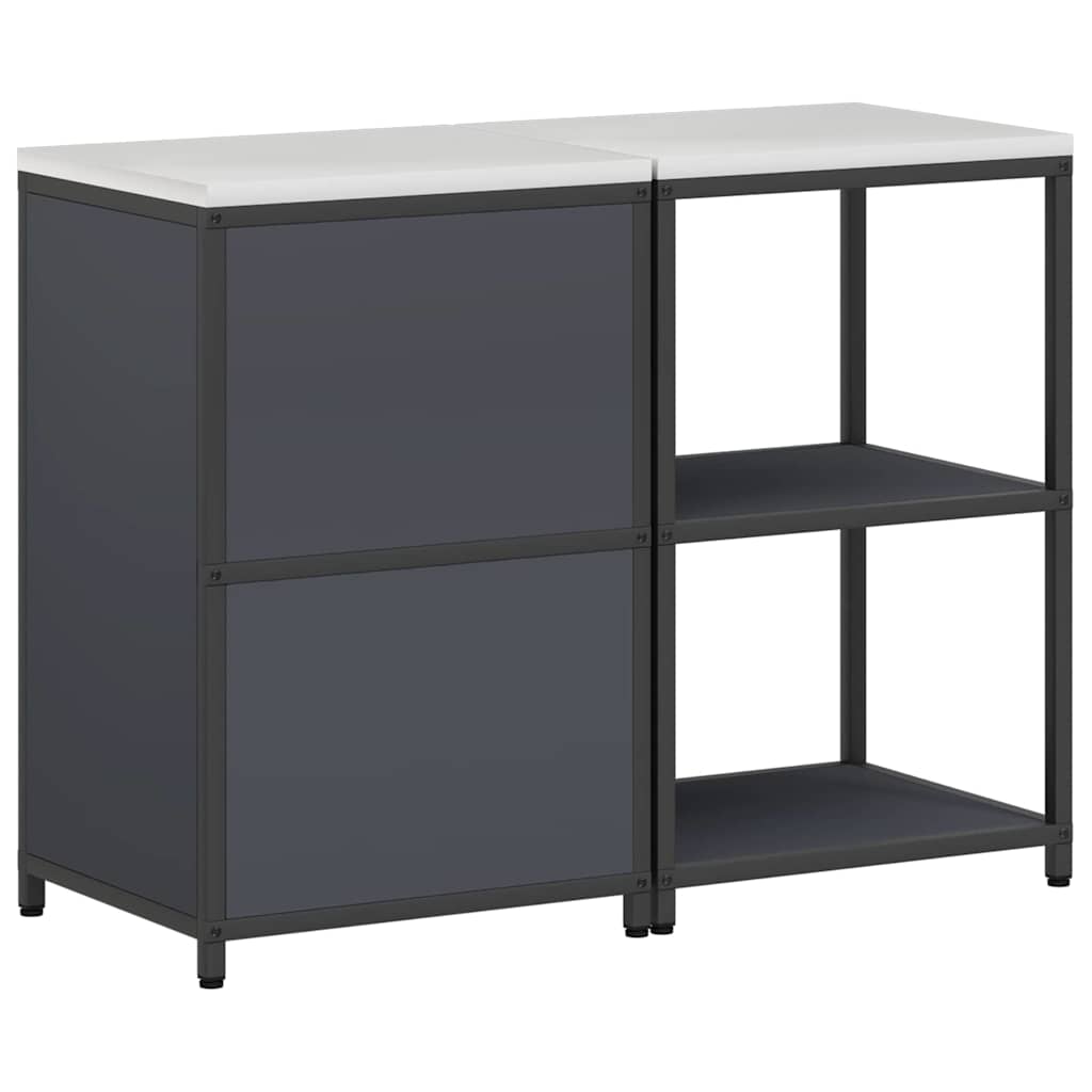 Conjunto de Armazenamento de Cozinha com porta 2 pcs Antracite