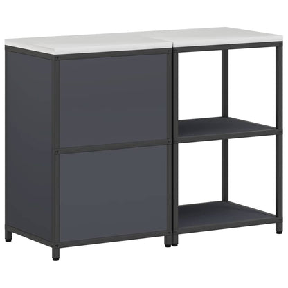 Conjunto de Armazenamento de Cozinha com porta 2 pcs Antracite