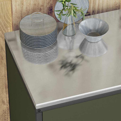 Conjunto de Armazenamento de Cozinha 2 pcs Verde Oliva