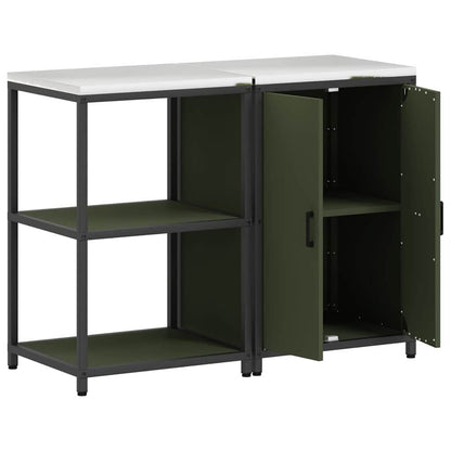 Conjunto de Armazenamento de Cozinha 2 pcs Verde Oliva