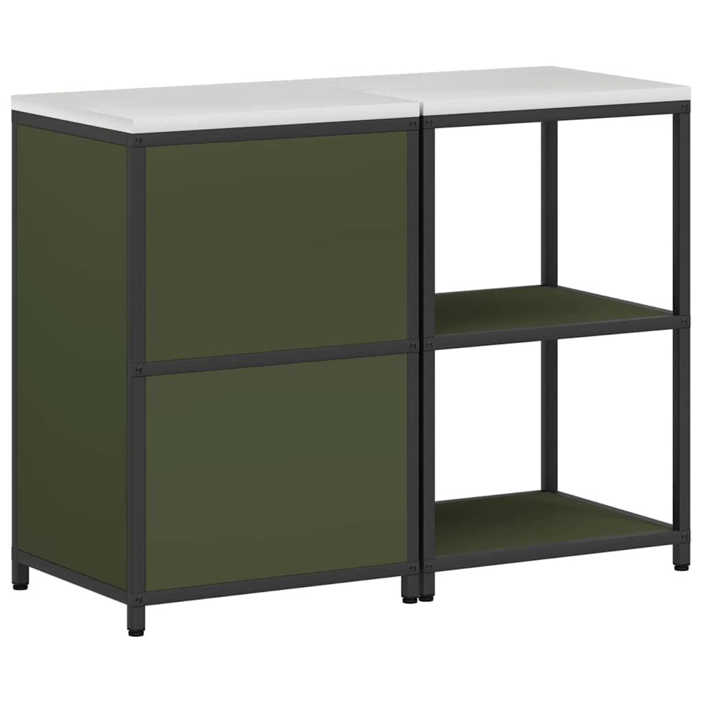 Conjunto de Armazenamento de Cozinha 2 pcs Verde Oliva