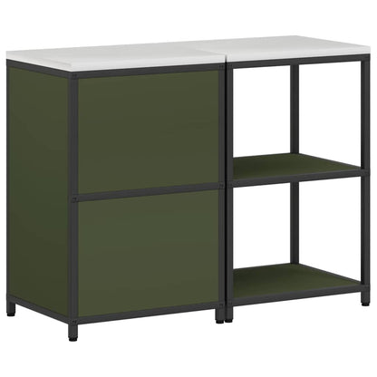 Conjunto de Armazenamento de Cozinha 2 pcs Verde Oliva