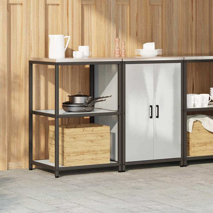 Conjunto de Armazenamento de Cozinha 2 pcs Prata Aço inoxidável