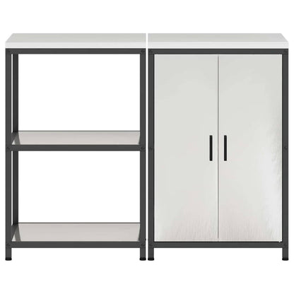 Conjunto de Armazenamento de Cozinha 2 pcs Prata Aço inoxidável
