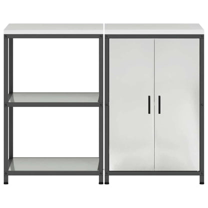 Conjunto de Armazenamento de Cozinha com prateleira 2 pcs Prata