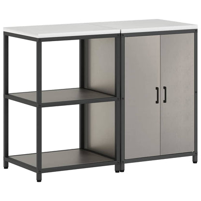 Conjunto de Armazenamento de Cozinha 2 pcs Ferro Enferrujado