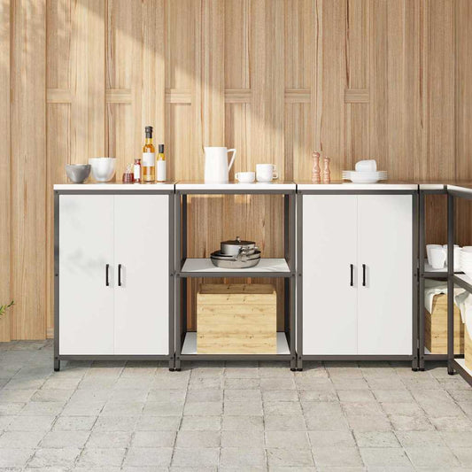 Conjunto de Armazenamento de Cozinha com porta 3 pcs Branco