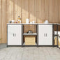 Conjunto de Armazenamento de Cozinha com porta 3 pcs Branco