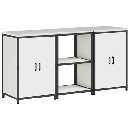 Conjunto de Armazenamento de Cozinha com porta 3 pcs Branco