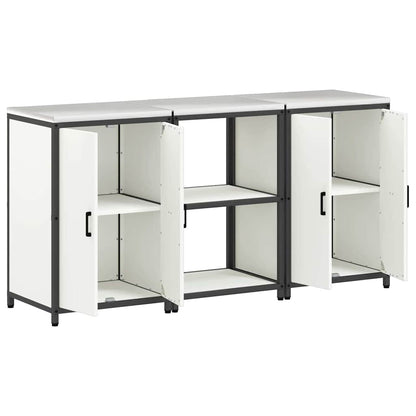 Conjunto de Armazenamento de Cozinha com porta 3 pcs Branco