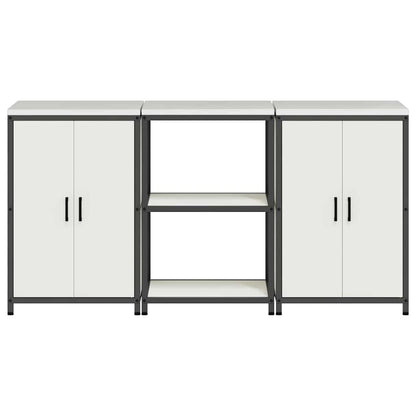 Conjunto de Armazenamento de Cozinha com porta 3 pcs Branco