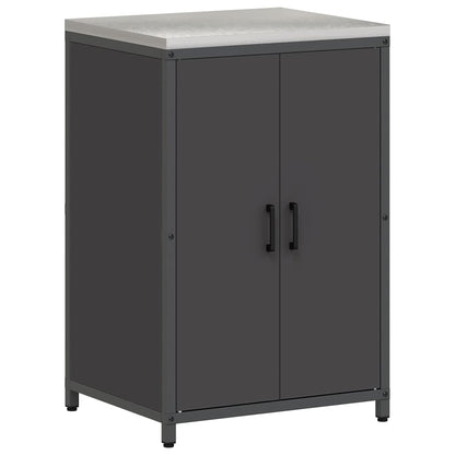 Conjunto de Armazenamento de Cozinha com prateleira 3 pcs Preto