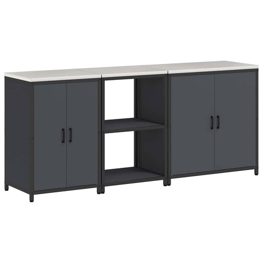 Conjunto de Armazenamento de Cozinha Outros 3 pcs Antracite
