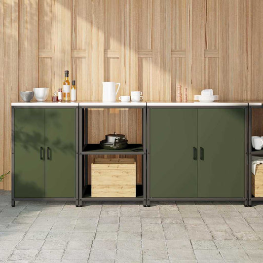 Conjunto de Armazenamento de Cozinha Outros 3 pcs Verde Oliva