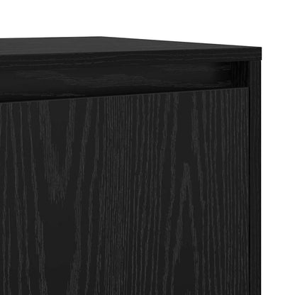 Buffet 2 pcs Carvalho Preto 70 x 41 x 75 cm Madeira processada