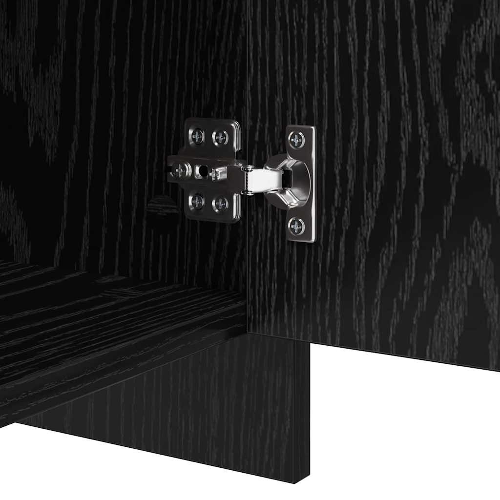 Buffet 2 pcs Carvalho Preto 70 x 41 x 75 cm Madeira processada