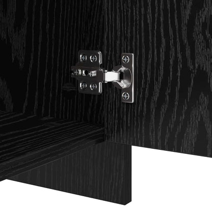 Buffet 2 pcs Carvalho Preto 70 x 41 x 75 cm Madeira processada