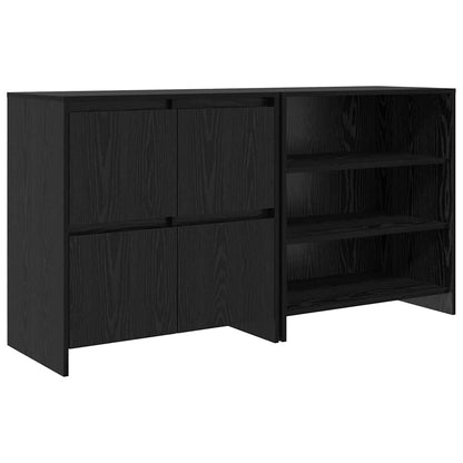 Buffet 2 pcs Carvalho Preto 70 x 41 x 75 cm Madeira processada