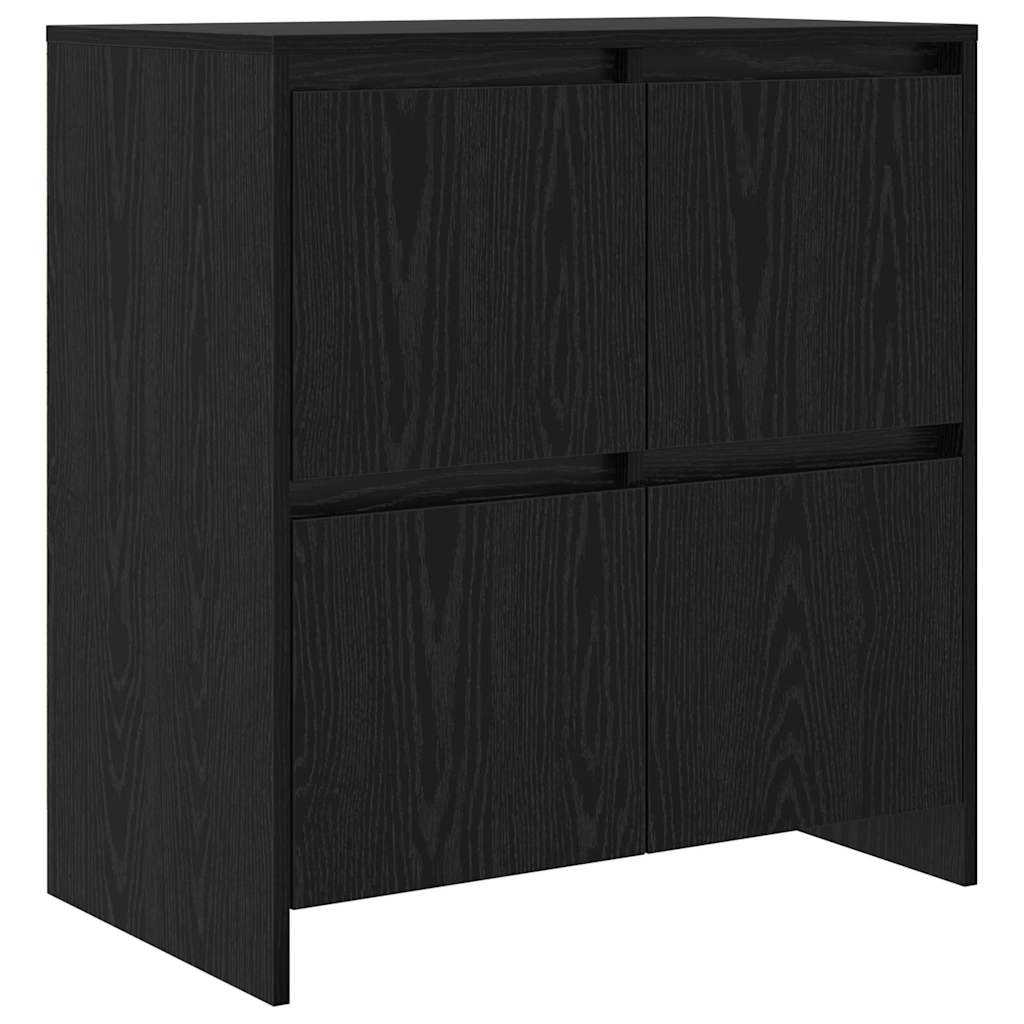 Buffet 2 pcs Carvalho Preto 70 x 41 x 75 cm Madeira processada