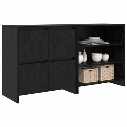 Buffet 2 pcs Carvalho Preto 70 x 41 x 75 cm Madeira processada