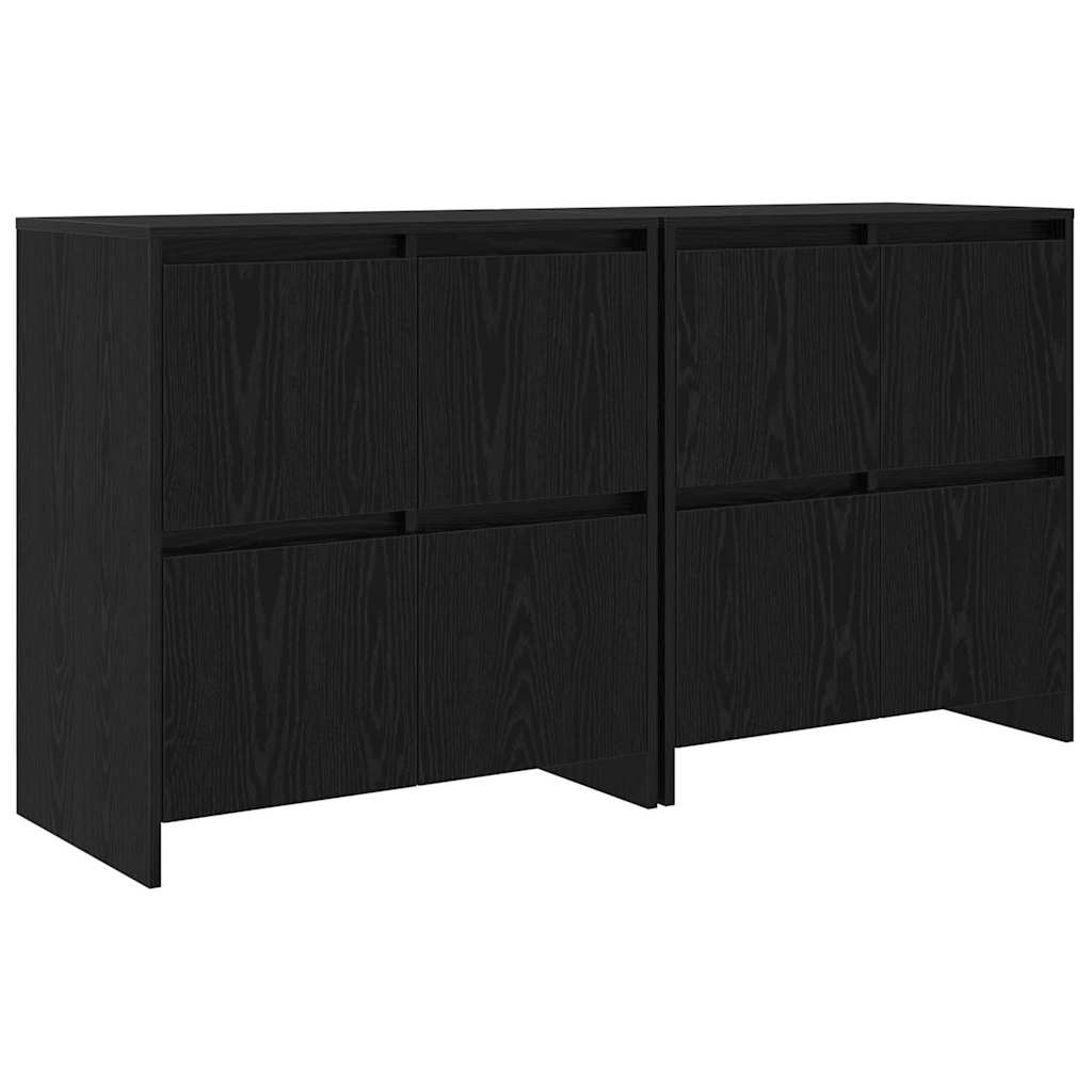 Aparadores 2 pcs Carvalho preto 70 x 41 x 75 cm