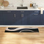Tapete de Cozinha Art Deco Preto 150 x 45 cm Veludo