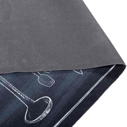 Tapete de Cozinha Toile Preto 300 x 60 cm Veludo