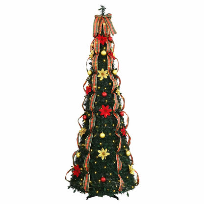 Árvore de Natal Artificial com 150 LEDs Verde 185 cm PVC