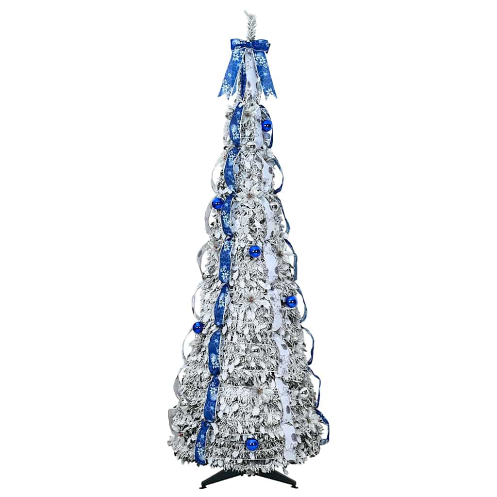 Árvore de Natal Artificial com 150 LEDs Branco 180 cm PVC