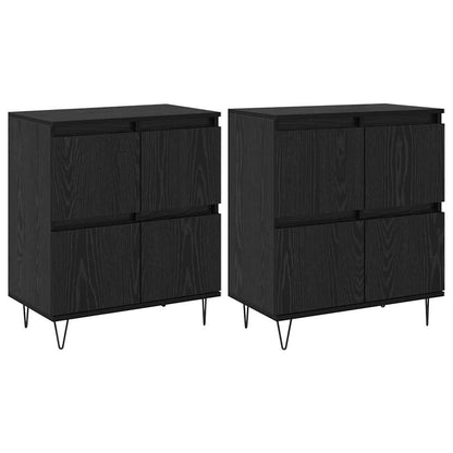 Aparadores 2 pcs Carvalho preto 120 x 35 x 70 cm