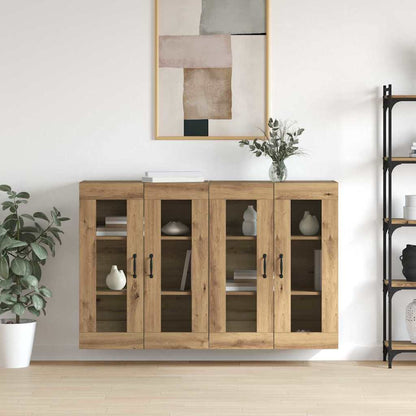 Armários Montados na Parede 2 pcs carvalho artisiano