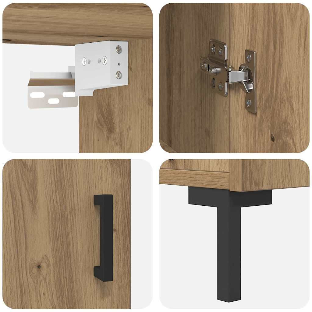 Buffê carvalho artisiano 69,5 x 34 x 180 cm Madeira processada