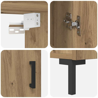 Buffê carvalho artisiano 69,5 x 34 x 180 cm Madeira processada